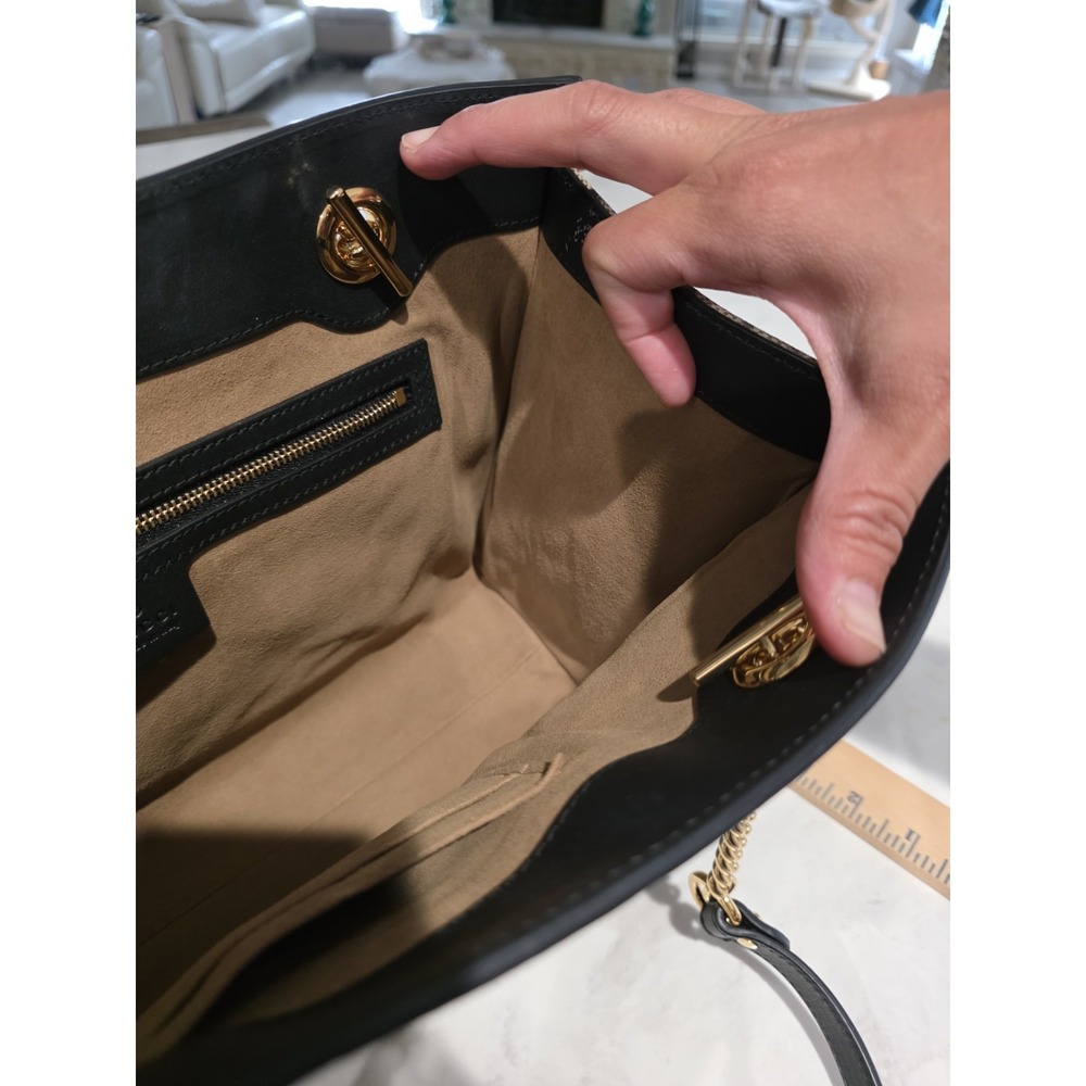 GUCCI GG Supreme Monogram Medium Padlock Tote Green Bag Authentic with Packaging - Picture 15 of 16